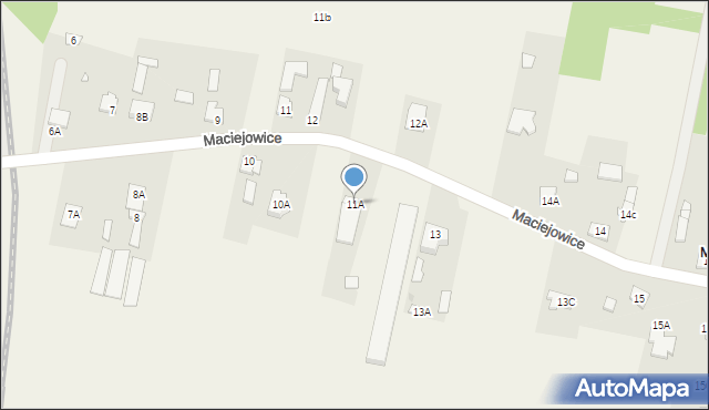 Maciejowice, Maciejowice, 11A, mapa Maciejowice