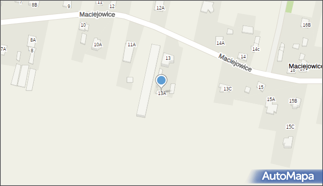 Maciejowice, Maciejowice, 13A, mapa Maciejowice