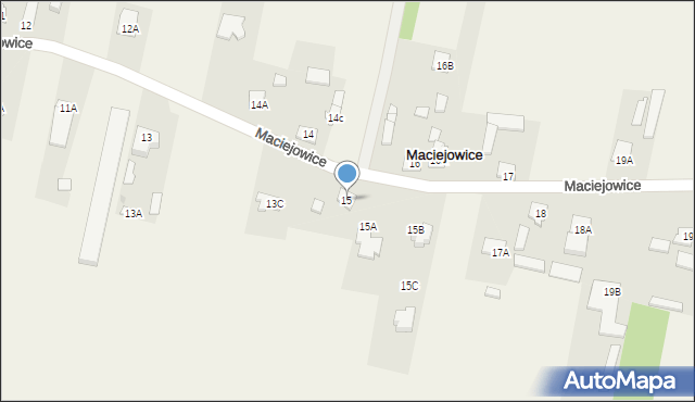 Maciejowice, Maciejowice, 15, mapa Maciejowice