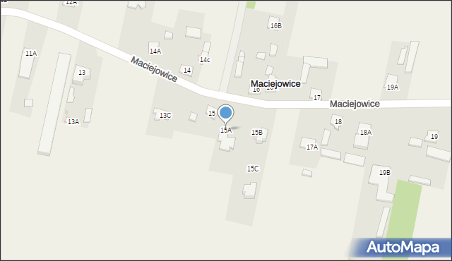 Maciejowice, Maciejowice, 15A, mapa Maciejowice