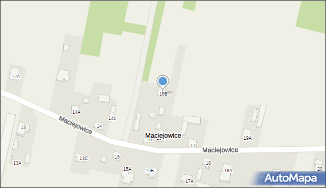 Maciejowice, Maciejowice, 16B, mapa Maciejowice