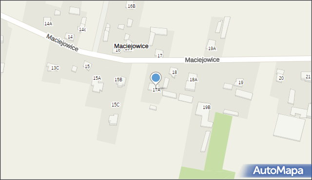 Maciejowice, Maciejowice, 17A, mapa Maciejowice