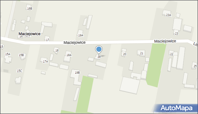 Maciejowice, Maciejowice, 19, mapa Maciejowice