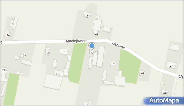 Maciejowice, Maciejowice, 22, mapa Maciejowice