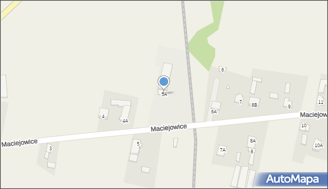 Maciejowice, Maciejowice, 5A, mapa Maciejowice