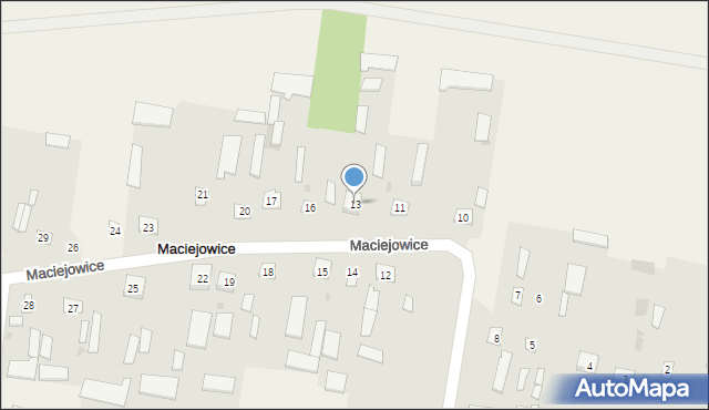 Maciejowice, Maciejowice, 13, mapa Maciejowice