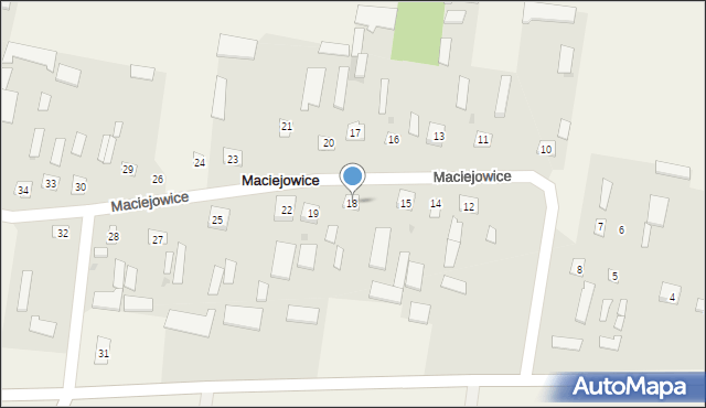 Maciejowice, Maciejowice, 18, mapa Maciejowice