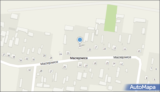 Maciejowice, Maciejowice, 21, mapa Maciejowice