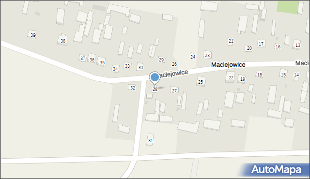 Maciejowice, Maciejowice, 28, mapa Maciejowice