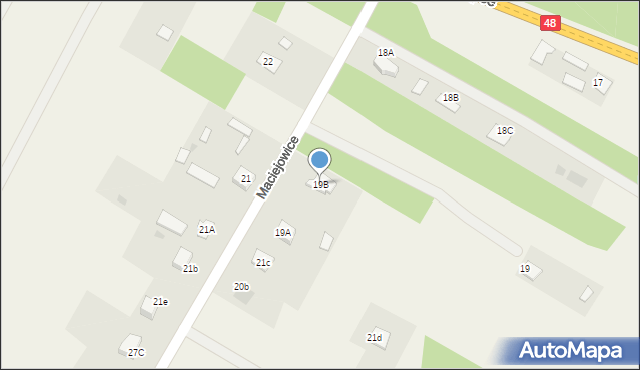 Maciejowice, Maciejowice, 19B, mapa Maciejowice