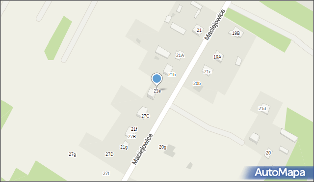 Maciejowice, Maciejowice, 21e, mapa Maciejowice
