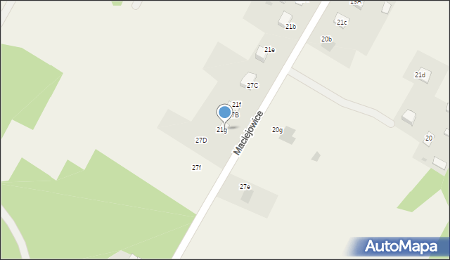 Maciejowice, Maciejowice, 27A, mapa Maciejowice