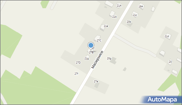 Maciejowice, Maciejowice, 27B, mapa Maciejowice