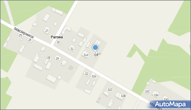 Maciejowice, Maciejowice, 31B, mapa Maciejowice