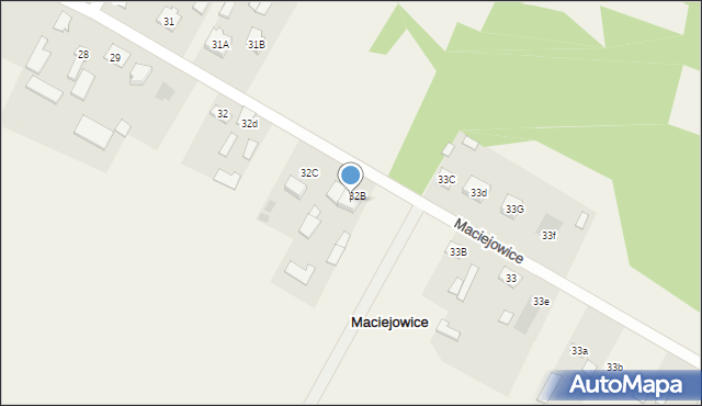 Maciejowice, Maciejowice, 32a, mapa Maciejowice