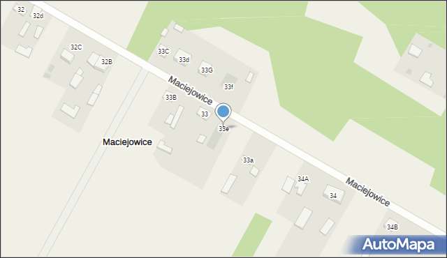 Maciejowice, Maciejowice, 33e, mapa Maciejowice