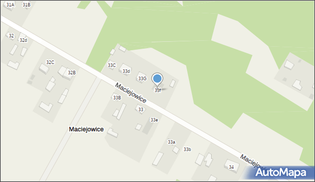 Maciejowice, Maciejowice, 33f, mapa Maciejowice