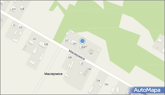 Maciejowice, Maciejowice, 33G, mapa Maciejowice