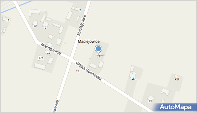 Maciejowice, Maciejowice, 18, mapa Maciejowice