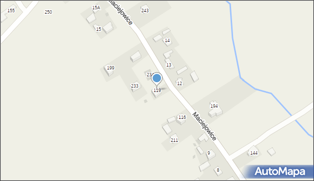 Maciejowice, Maciejowice, 119, mapa Maciejowice