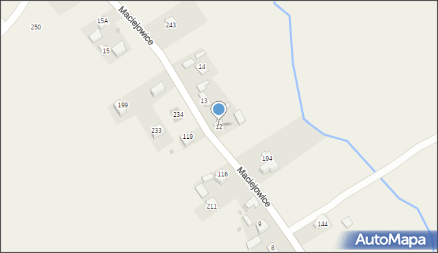 Maciejowice, Maciejowice, 12, mapa Maciejowice