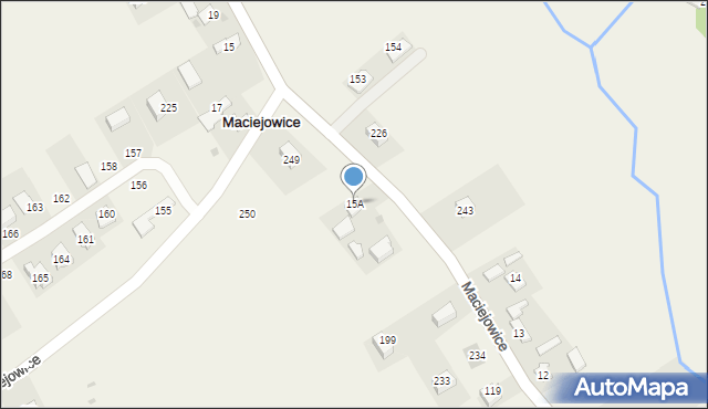 Maciejowice, Maciejowice, 15A, mapa Maciejowice