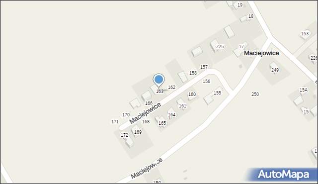 Maciejowice, Maciejowice, 163, mapa Maciejowice