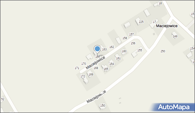 Maciejowice, Maciejowice, 166, mapa Maciejowice