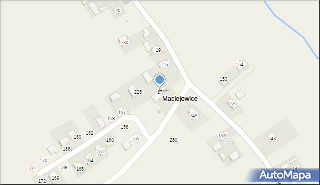 Maciejowice, Maciejowice, 17, mapa Maciejowice