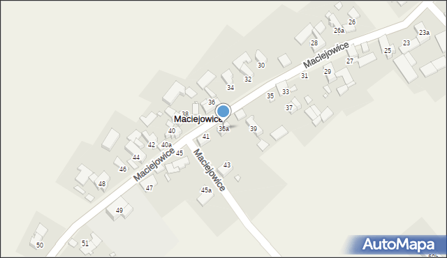 Maciejowice, Maciejowice, 36a, mapa Maciejowice