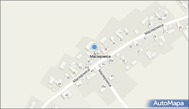 Maciejowice, Maciejowice, 38, mapa Maciejowice