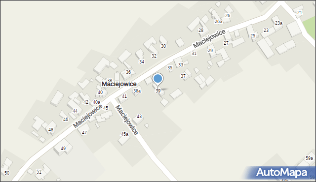 Maciejowice, Maciejowice, 39, mapa Maciejowice