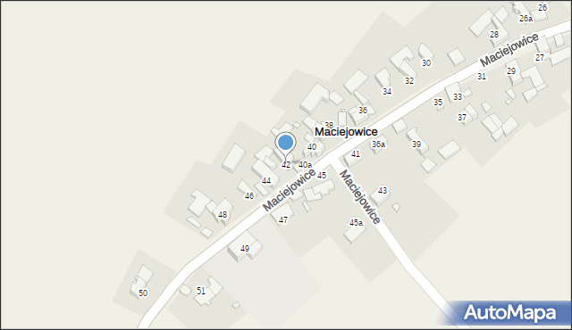 Maciejowice, Maciejowice, 42, mapa Maciejowice