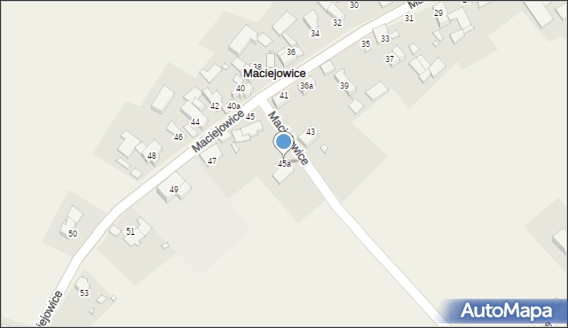 Maciejowice, Maciejowice, 45a, mapa Maciejowice