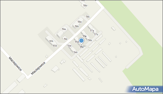 Maciejowice, Maciejowice, 55b, mapa Maciejowice
