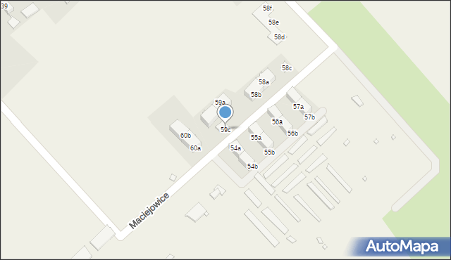 Maciejowice, Maciejowice, 59c, mapa Maciejowice