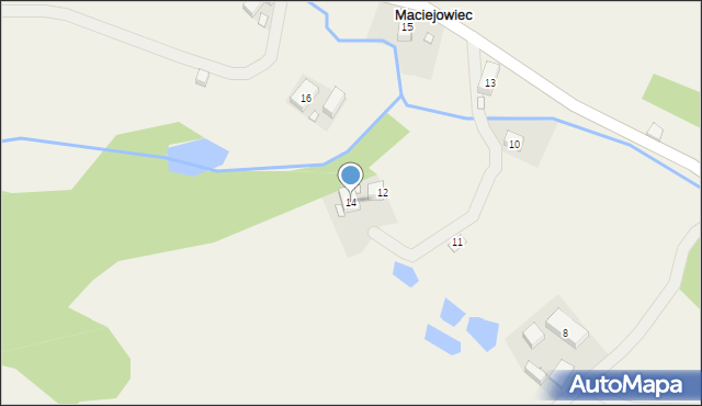 Maciejowiec, Maciejowiec, 14, mapa Maciejowiec