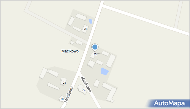 Macikowo, Macikowo, 25, mapa Macikowo