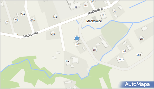 Maćkowice, Maćkowice, 165, mapa Maćkowice