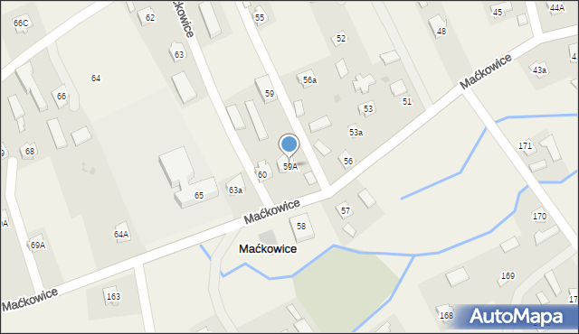 Maćkowice, Maćkowice, 59A, mapa Maćkowice