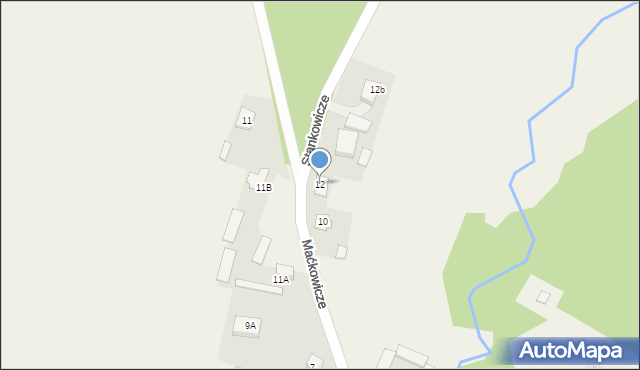 Maćkowicze, Maćkowicze, 12, mapa Maćkowicze