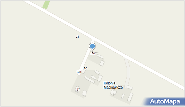 Maćkowicze, Maćkowicze, 17A, mapa Maćkowicze