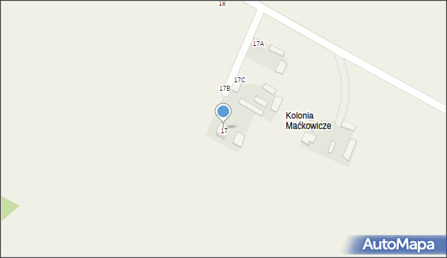 Maćkowicze, Maćkowicze, 17D, mapa Maćkowicze