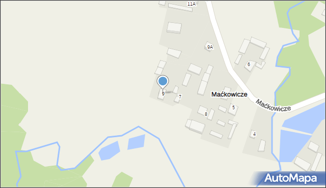 Maćkowicze, Maćkowicze, 9, mapa Maćkowicze
