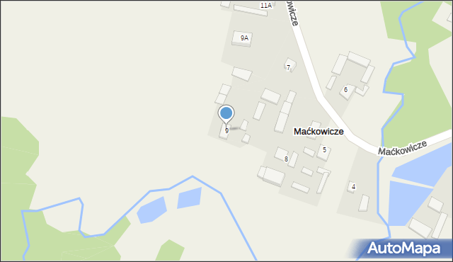 Maćkowicze, Maćkowicze, 9, mapa Maćkowicze