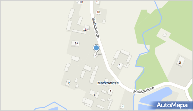 Maćkowicze, Maćkowicze, 9A, mapa Maćkowicze