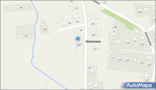 Maćkówka, Maćkówka, 11A, mapa Maćkówka