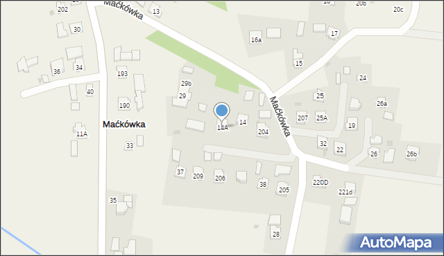 Maćkówka, Maćkówka, 14A, mapa Maćkówka