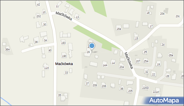 Maćkówka, Maćkówka, 29a, mapa Maćkówka