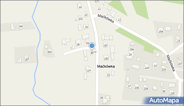 Maćkówka, Maćkówka, 40, mapa Maćkówka